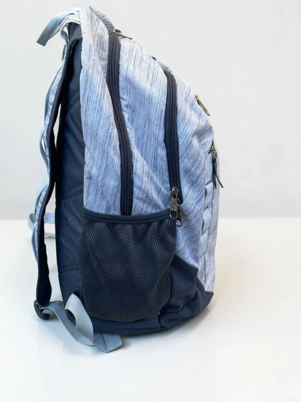 Adidas Defender Backpack Gray Navy Heather School Gym Laptop Travel Bag